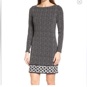 Black & White Michael Kors 2X Shift Midi Dress